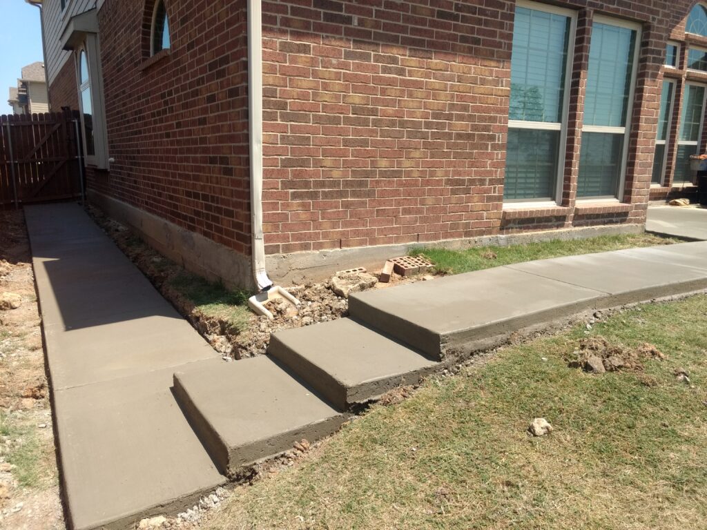 Concrete Walkway Installation Fort Worth TX | Sinai Concrete LLC 5 WALKWAY WITH STEPS
